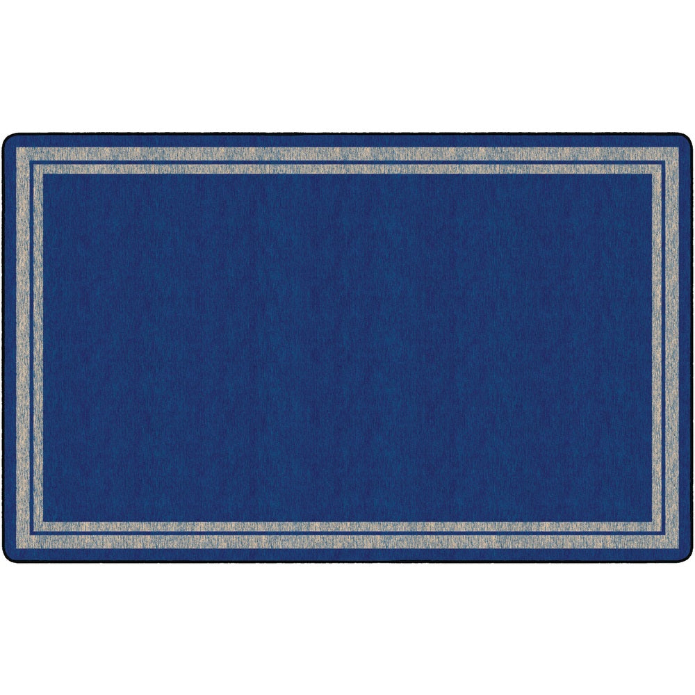 Flagship Carpets Double-Border Rectangular Rug, 90in x 144in, Light Blue