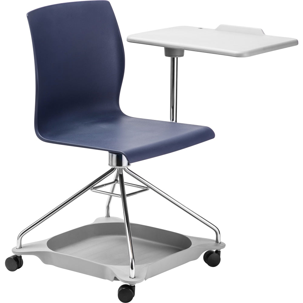 National Public Seating CoGo Series 25inW Student Desk And Mobile Tablet Arm Chair, Blue