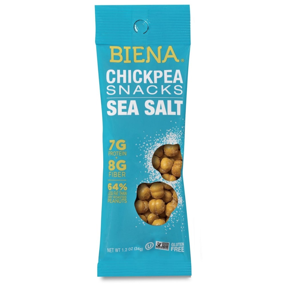 Biena Sea Salt Chickpea Snacks, 1.2 Oz Bags, 10 Bags Per Pack, Case Of 2 Packs