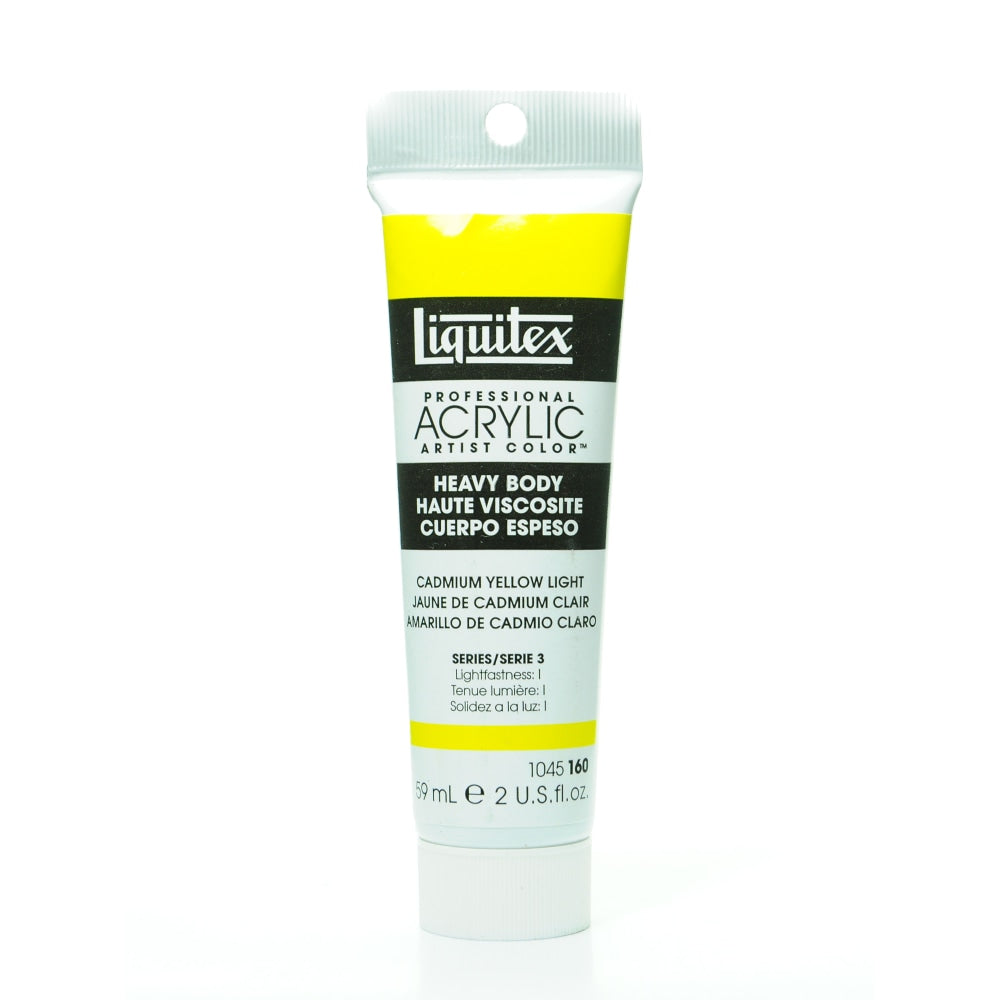 Liquitex Heavy Body Professional Artist Acrylic Colors, 2 Oz, Cadmium Yellow Light, Pack Of 2