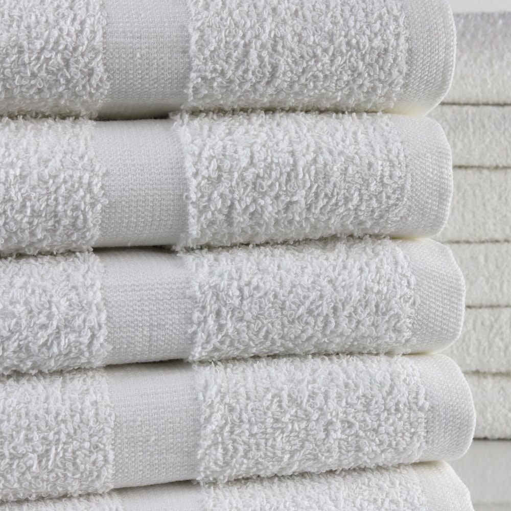 1888 Mills Durability Bath Towels, 22in x 44in, White, Pack Of 120 Towels