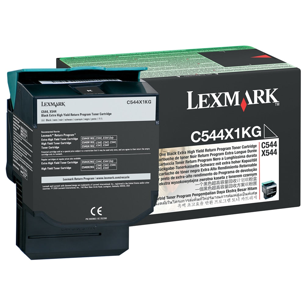 Lexmark C544X1KG Black High Yield Return Program Toner Cartridge