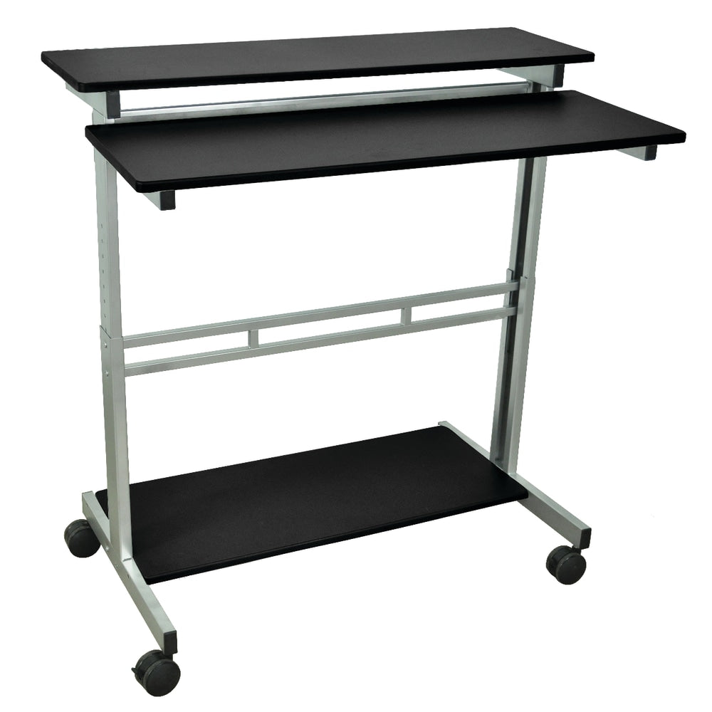 Luxor 39 1/2inW Standup Desk, Black/Gray