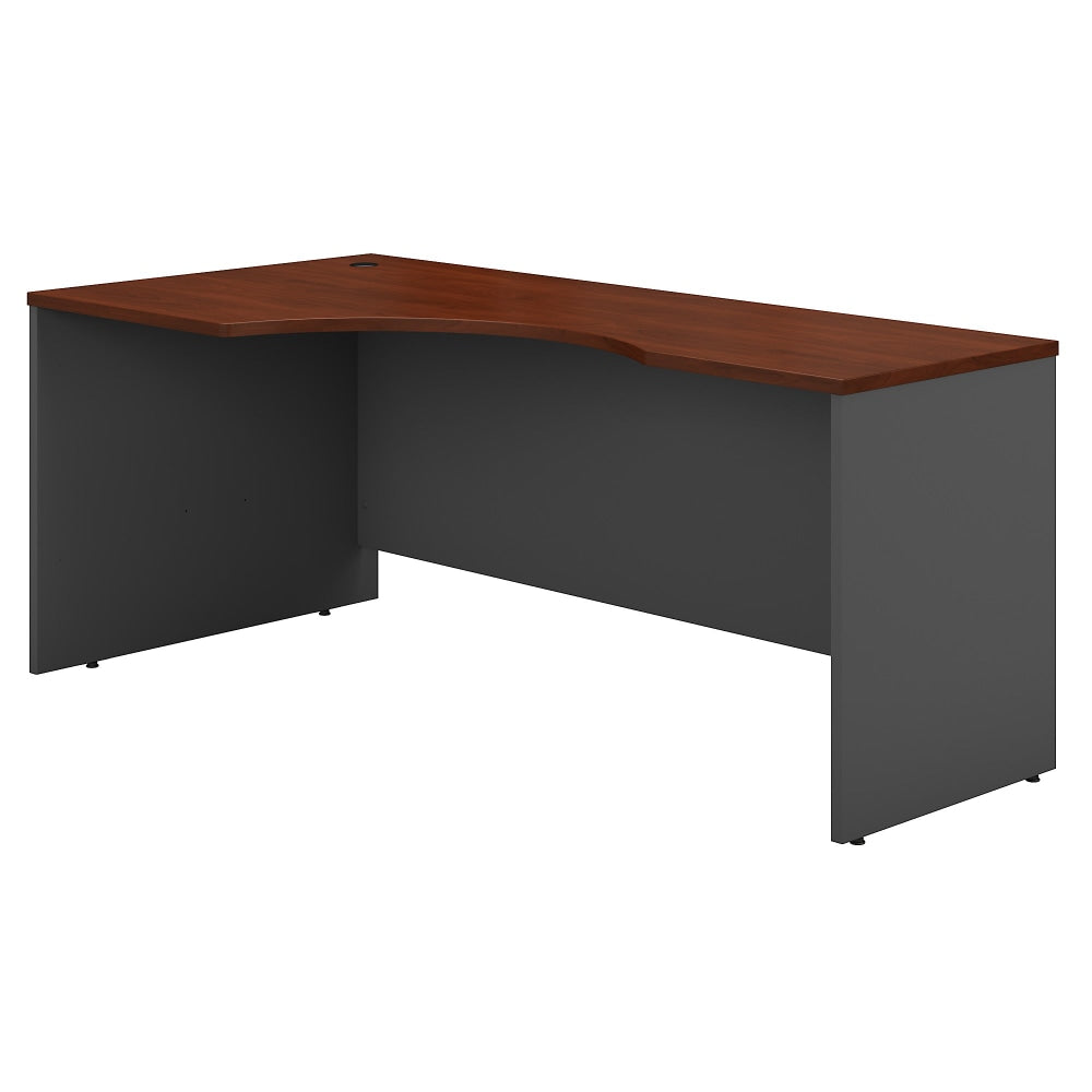 Bush Business Furniture Components 72inW Corner Left-Hand Computer Desk, Hansen Cherry/Graphite Gray, Standard Delivery