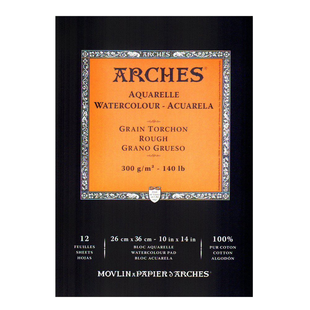 Arches Watercolor Pad, 10in x 14in, Rough, 140 Lb, White