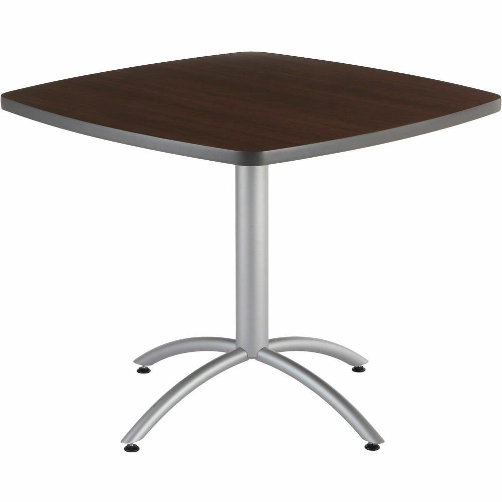 Iceberg CafeWorks Cafe Table, Square, 30inH x 36inW, Walnut