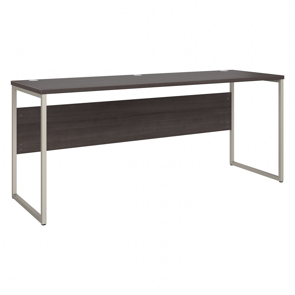 Bush Business Furniture Hybrid 72inW x 24inD Computer Table Desk With Metal Legs, Storm Gray, Standard Delivery