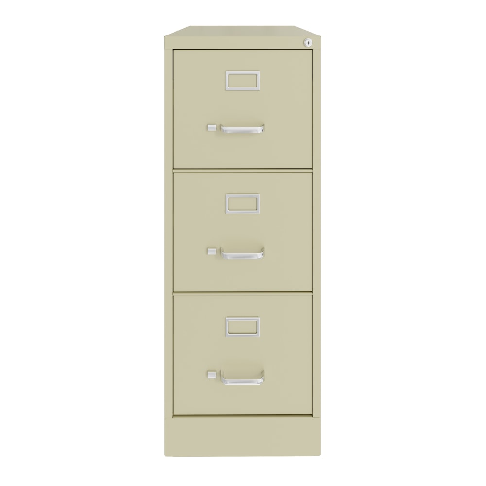 Hirsh Commercial 22inD Vertical 3-Drawer File Cabinet, Putty