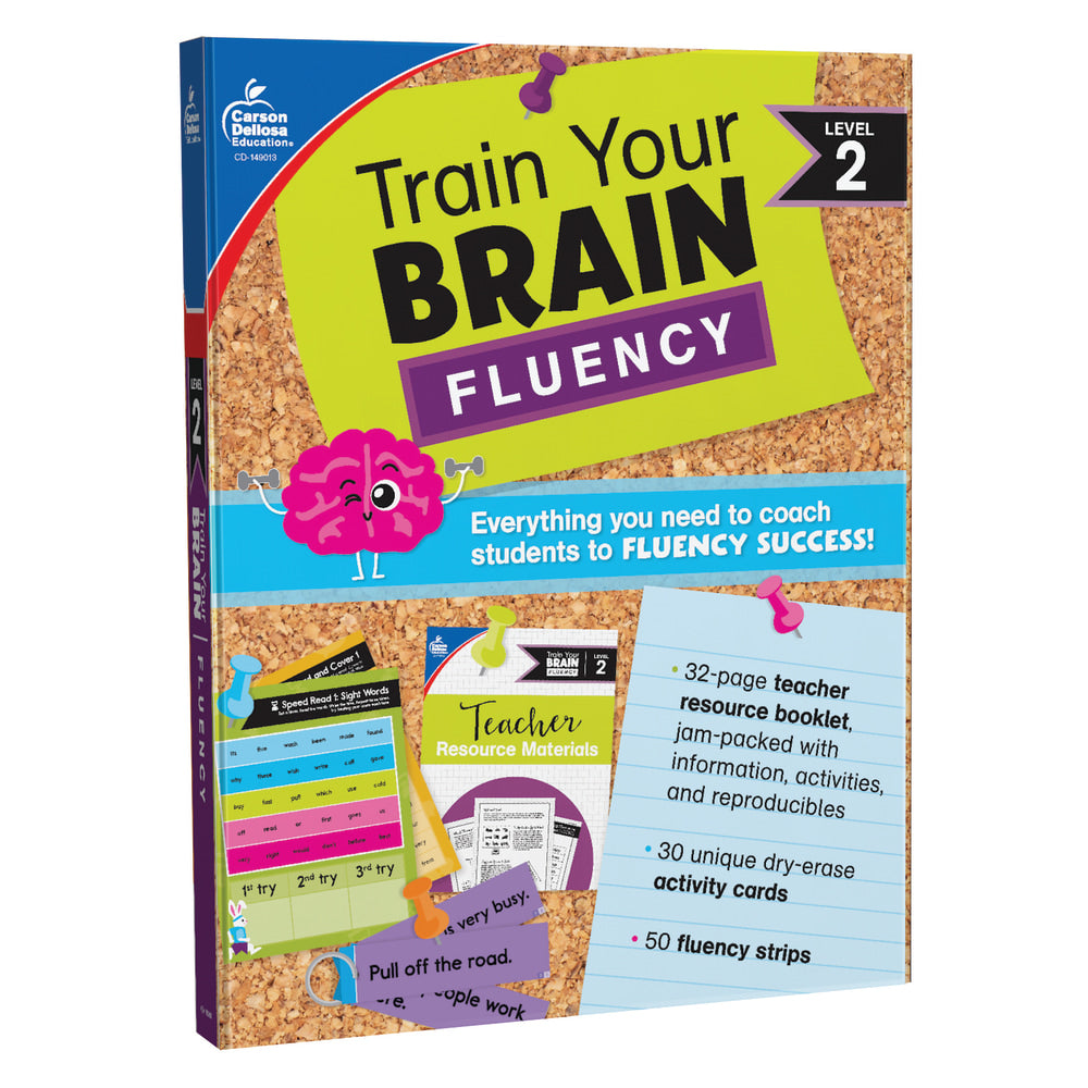 Carson Dellosa Education Train Your Brain: Fluency Level 2 Classroom Kit, Grades 1-3