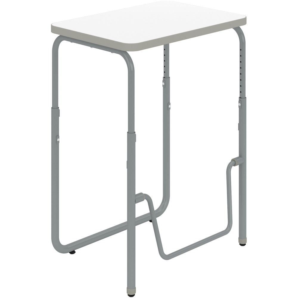 Safco AlphaBetter 2.0 Height-Adjustable Sit/Stand 28inW Student Desk With Pendulum Bar, Dry Erase