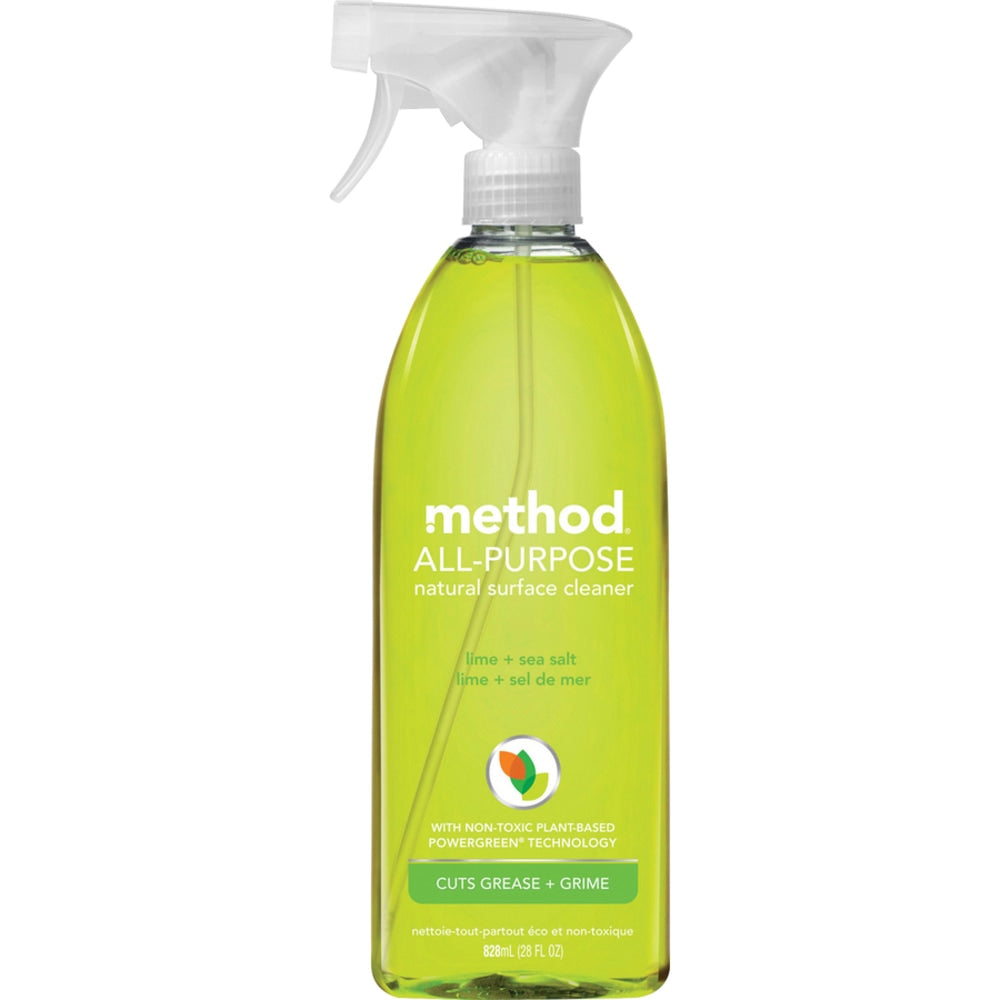 Method All-Purpose Cleaner - 28 fl oz (0.9 quart) - Lime + Seasalt Scent - 8 / Carton - Lime