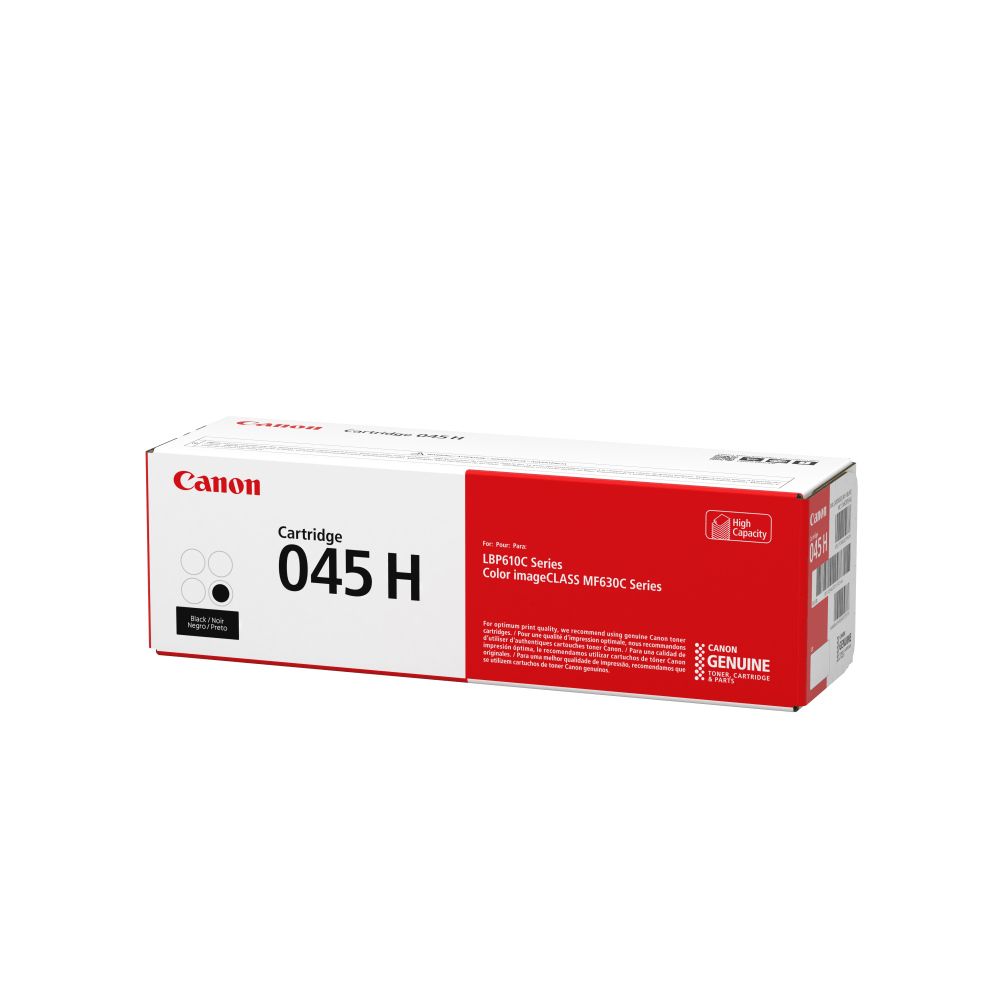 Canon 045H Black High Yield Toner Cartridge, 1246C001