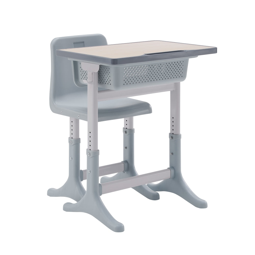 Linon Storey Childs Adjustable Desk And Chair Set, Gray