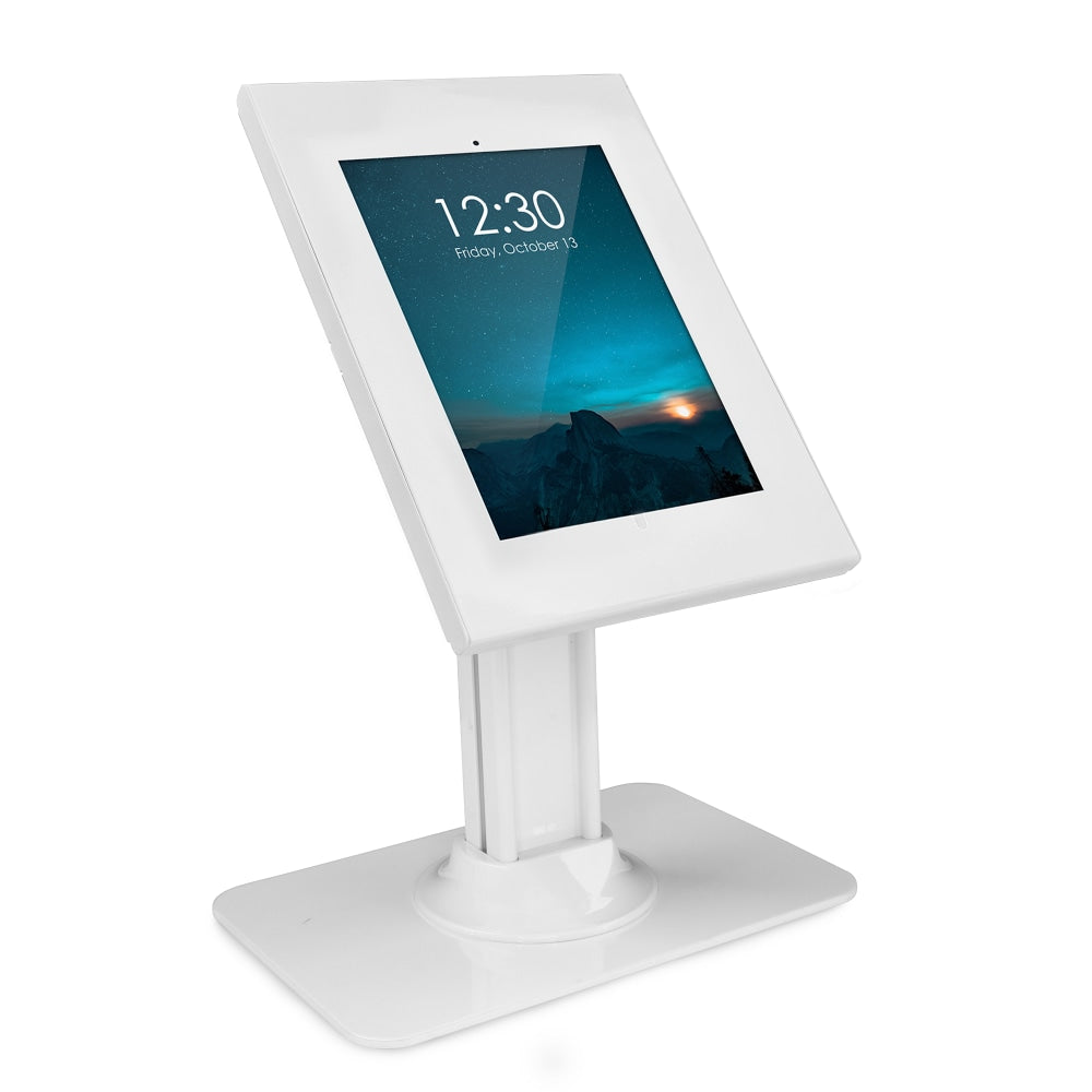 Mount-It! MI-3771W Secure iPad Countertop Stand, 18inH x 11-13/16inW x 7-13/16inD, White