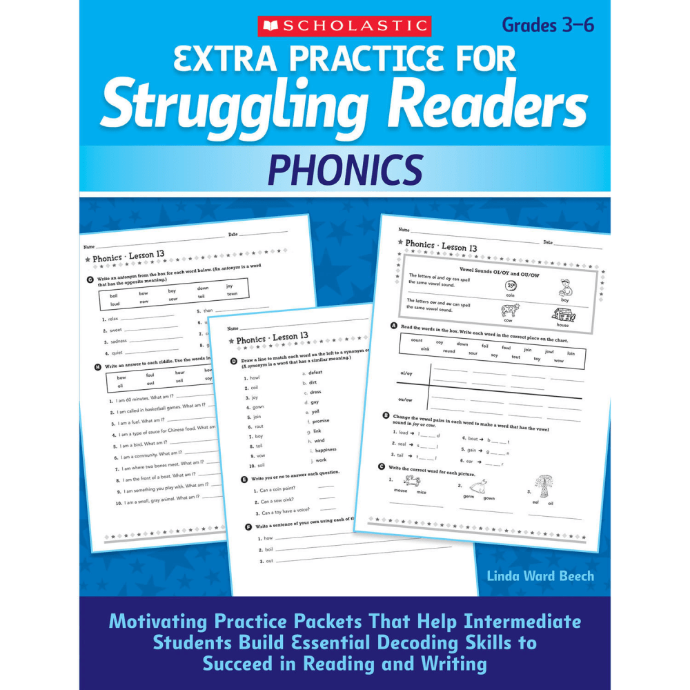 Scholastic Teacher Resources Extra Practice For Struggling Readers Bundle, Grades 3 To 6