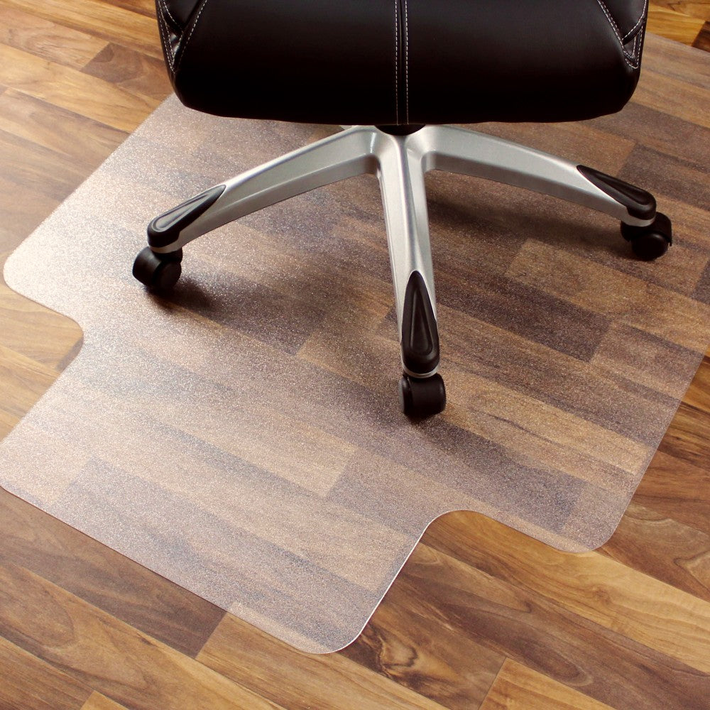 Floortex Cleartex Enhanced Polymer Rectangular with Lip Chair Mat for Hard Floors, 36in x 48in, Clear