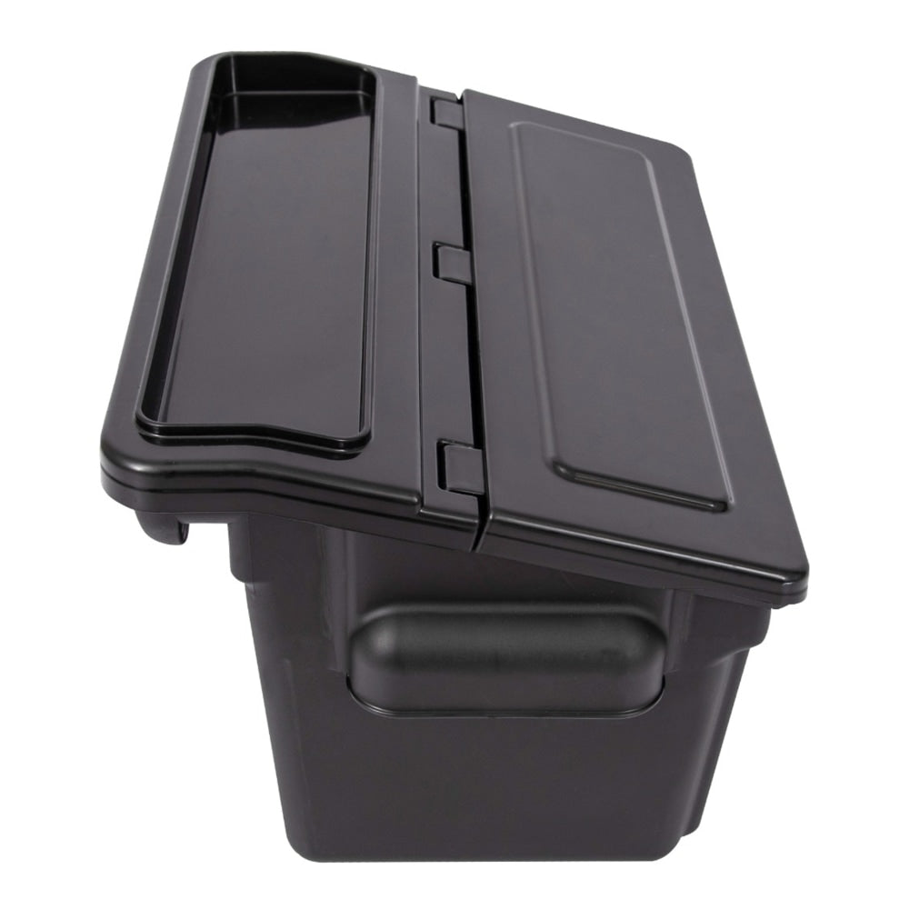 Luxor Outrigger Utility Cart Bins, 9inH x 14inW x 10-1/4in, Black, Pack Of 2 Bins