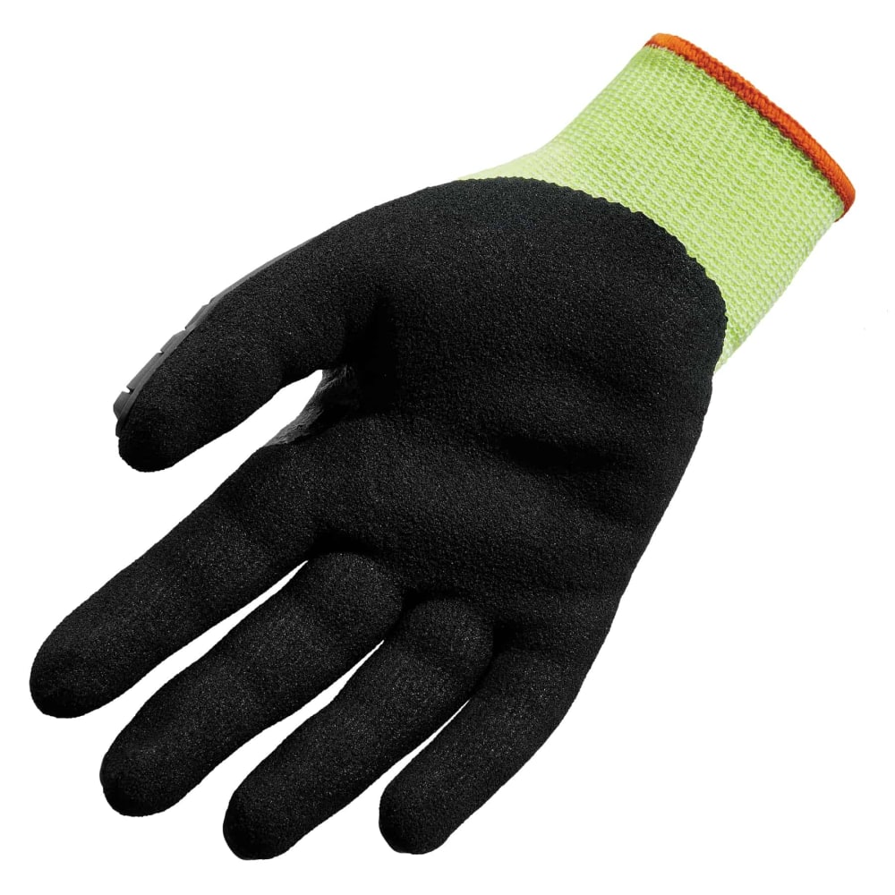 Ergodyne ProFlex 7141 Hi-Vis Nitrile-Coated DIR Level 4 Cut-Resistant Gloves, X-Large, Lime