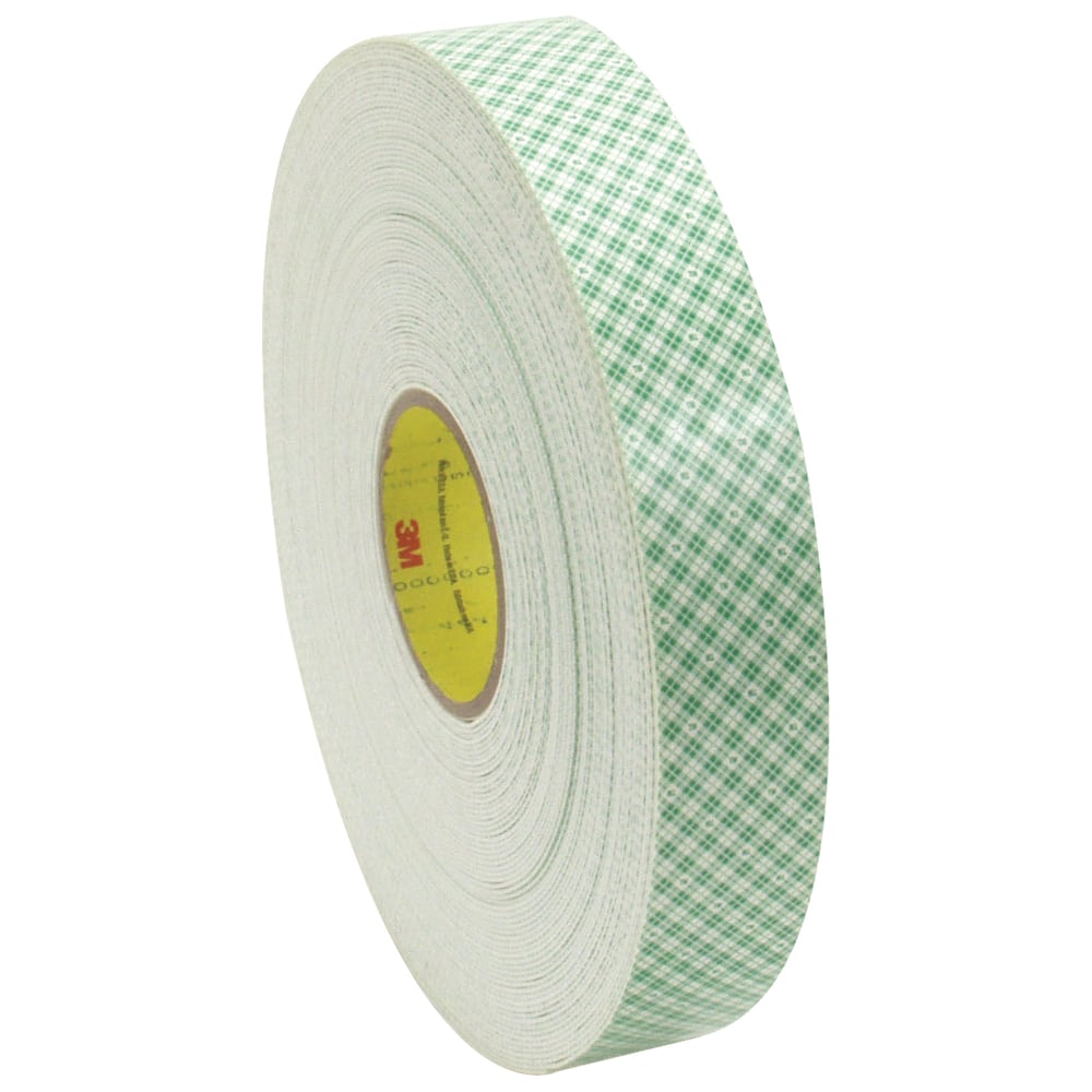 3M Medium-Duty Double-Sided Foam Tape, 3in Core, 3/4in x 108ft, Natural