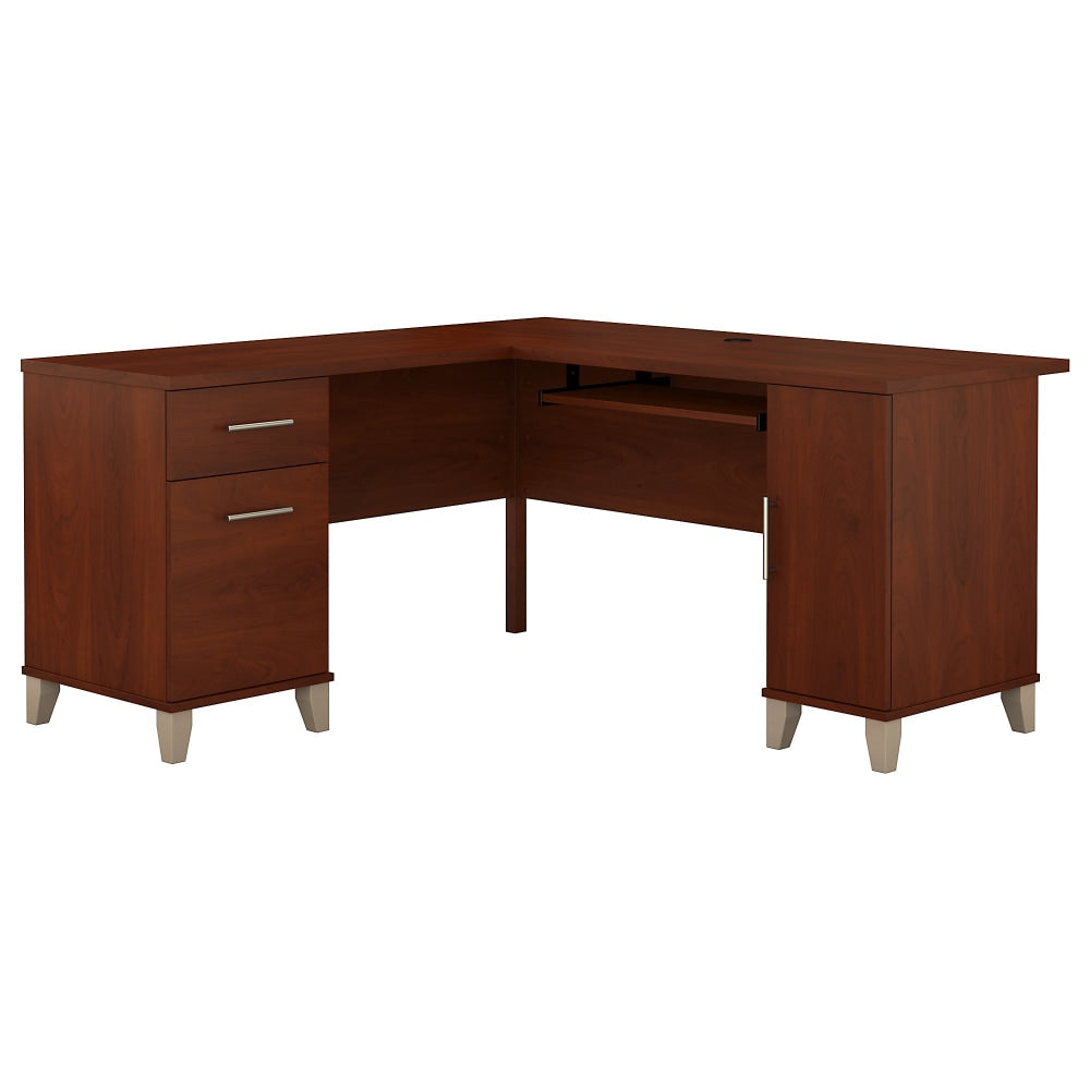 Bush Business Furniture Somerset 60inW L-Shaped Corner Desk, Hansen Cherry, Standard Delivery