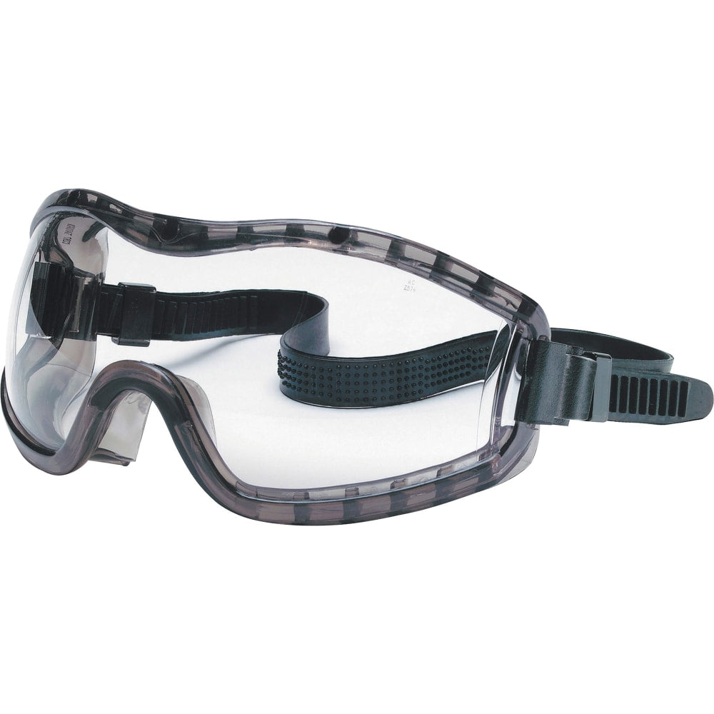 Stryker Safety Goggles, Chemical Protection, Black Frame