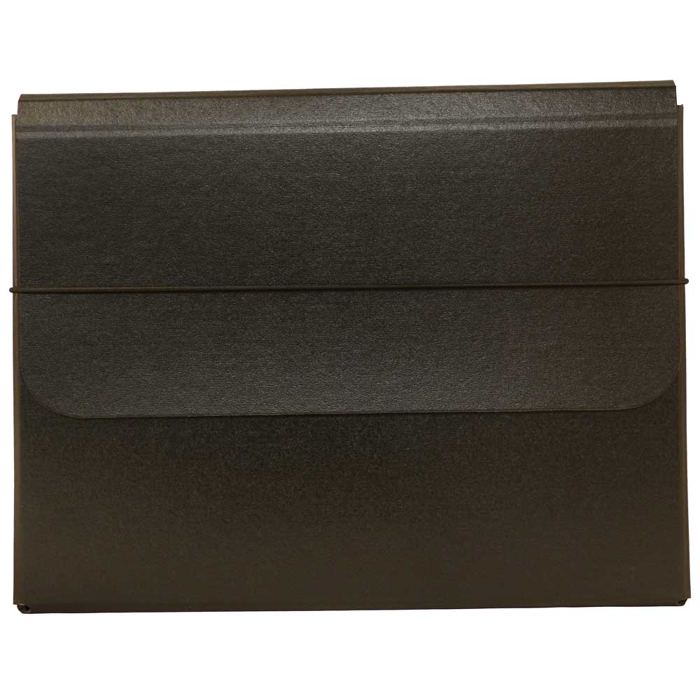 JAM Paper Portfolio Carrying Case With Elastic Band, Black