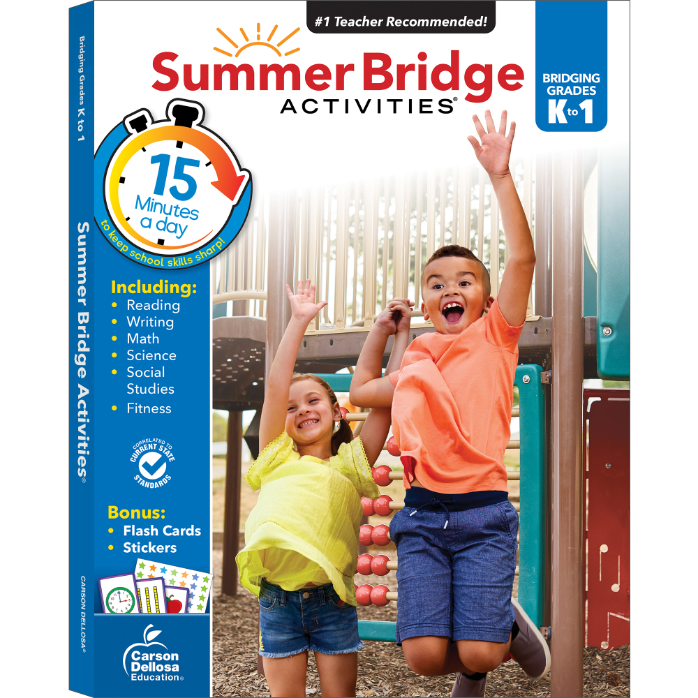 Carson-Dellosa Summer Bridge Activities Workbook, 3rd Edition, Grades K-1