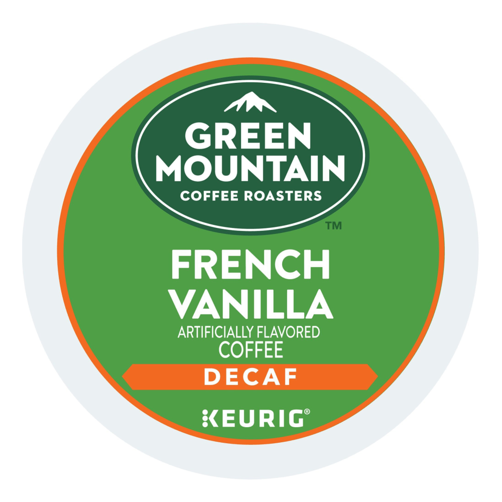 Green Mountain Coffee Single-Serve Coffee K-Cup Pods, Decaffeinated, French Vanilla, Carton Of 24