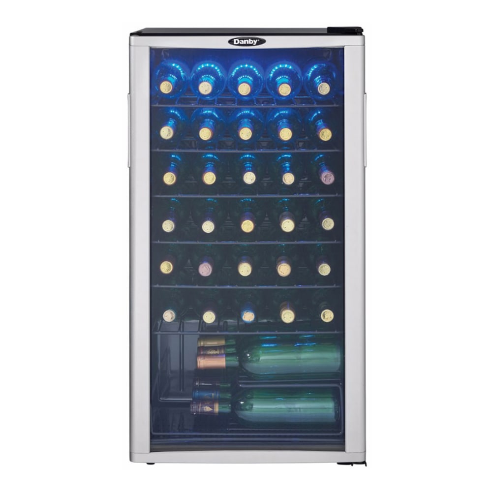 Danby 35-Bottle Wine Cooler, Black/Platinum