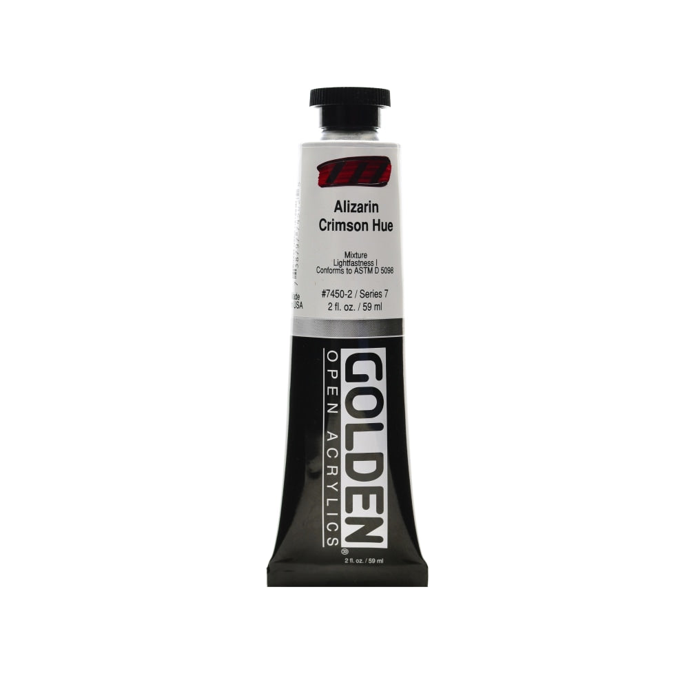 Golden OPEN Acrylic Paint, 2 Oz Tube, Alizarin Crimson Hue