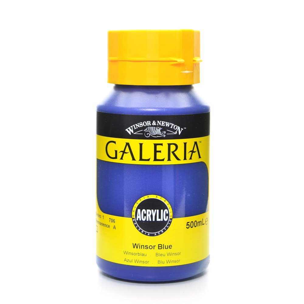 Winsor & Newton Galeria Flow Formula Acrylic Colors, 500 mL, Winsor Blue, 706