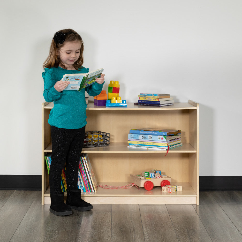 Flash Furniture Wooden School Classroom Storage Cabinet, 24inH x 36inW x 15inD, Natural