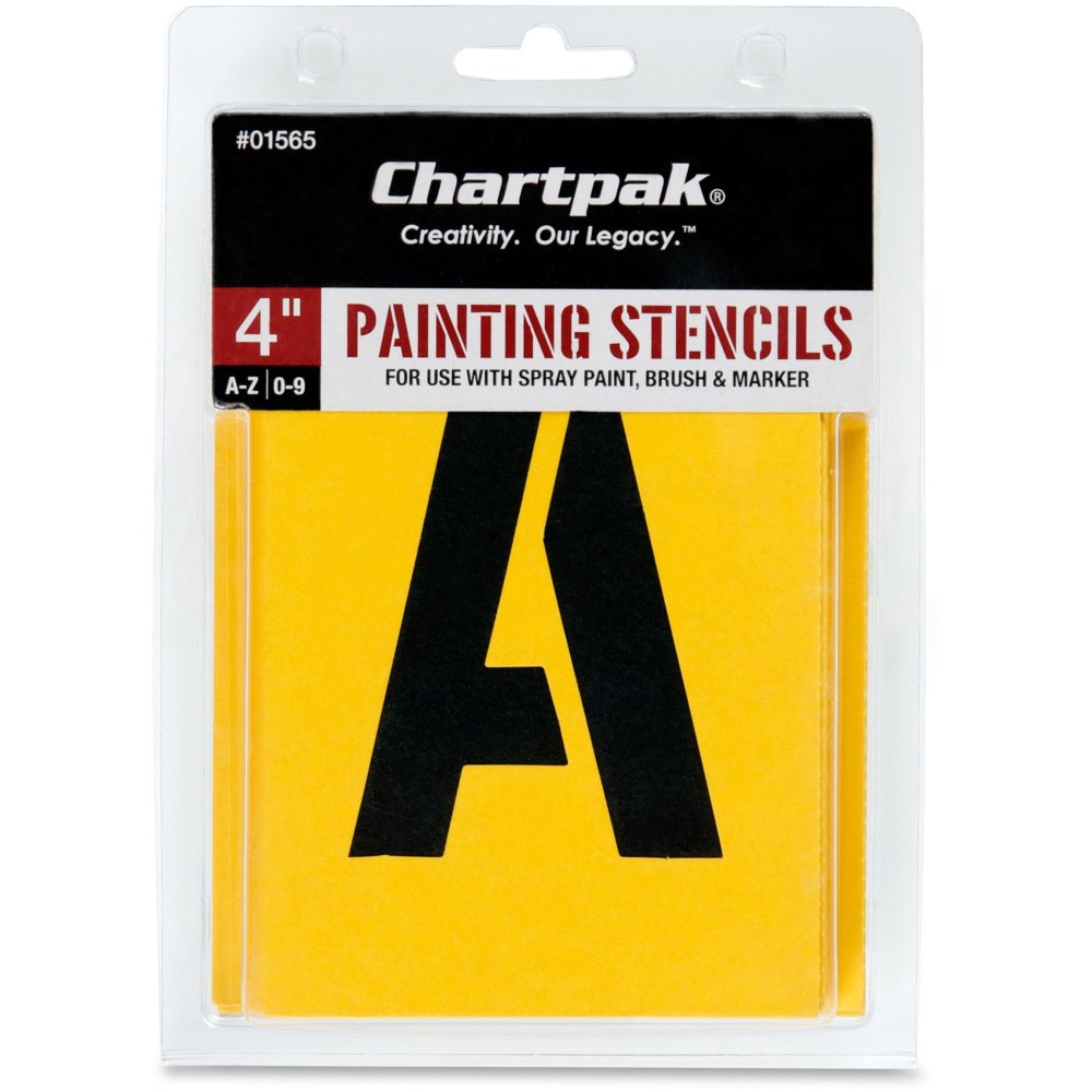 Chartpak Pickett Painting Stencils, Numbers/Letters, 4in