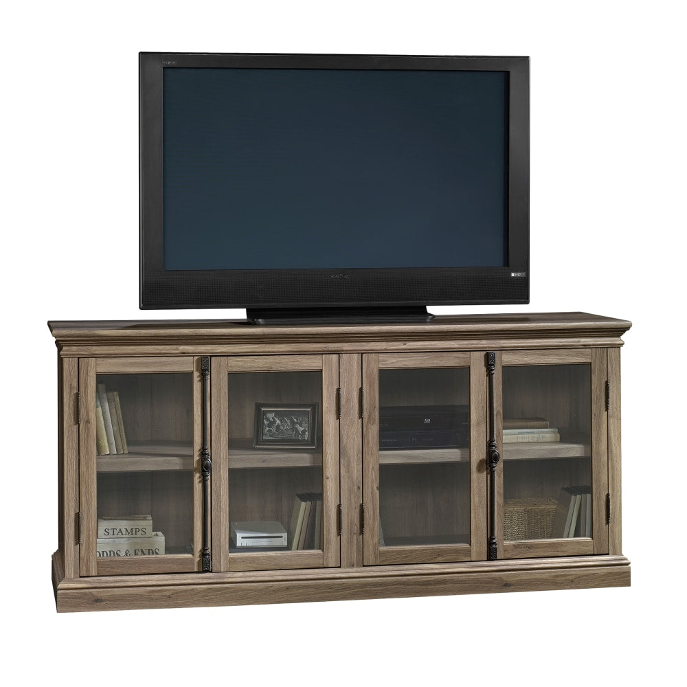 Sauder Barrister Lane Entertainment Credenza For 80in TVs, 32-1/2inH x 70-1/8inW x 19-1/8inD, Salt Oak