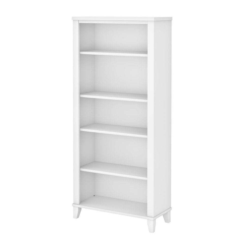 Bush Business Furniture Somerset 66inH 5-Shelf Bookcase, White, Standard Delivery