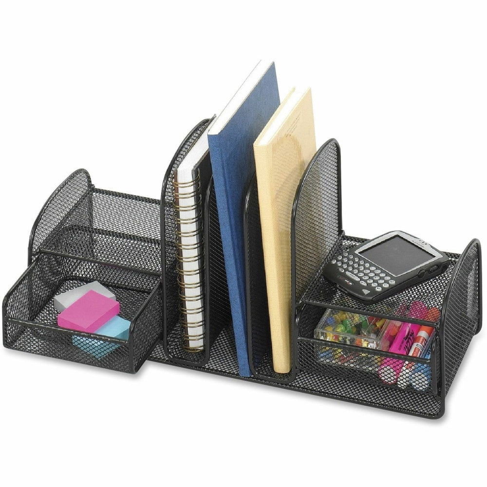 Safco Onyx Mesh Desk Organizer, Black