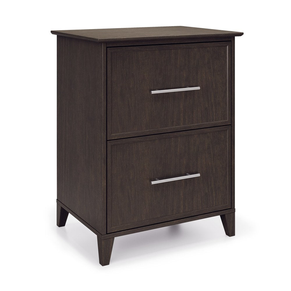 Realspace Koru 23-1/2inW x 17-1/2inD Lateral 2-Drawer File Cabinet, Espresso Oak