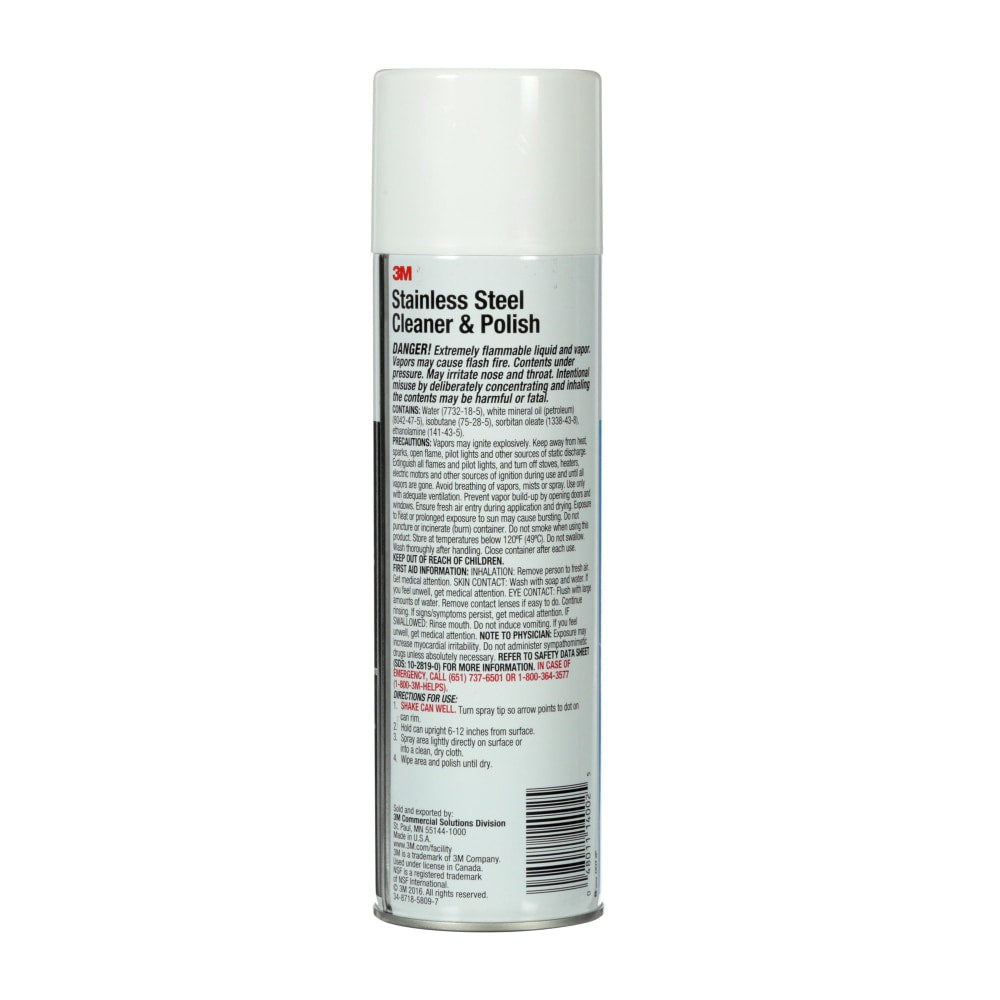 3M 14002 Stainless Steel Cleaner And Polish, 21 Oz Bottle