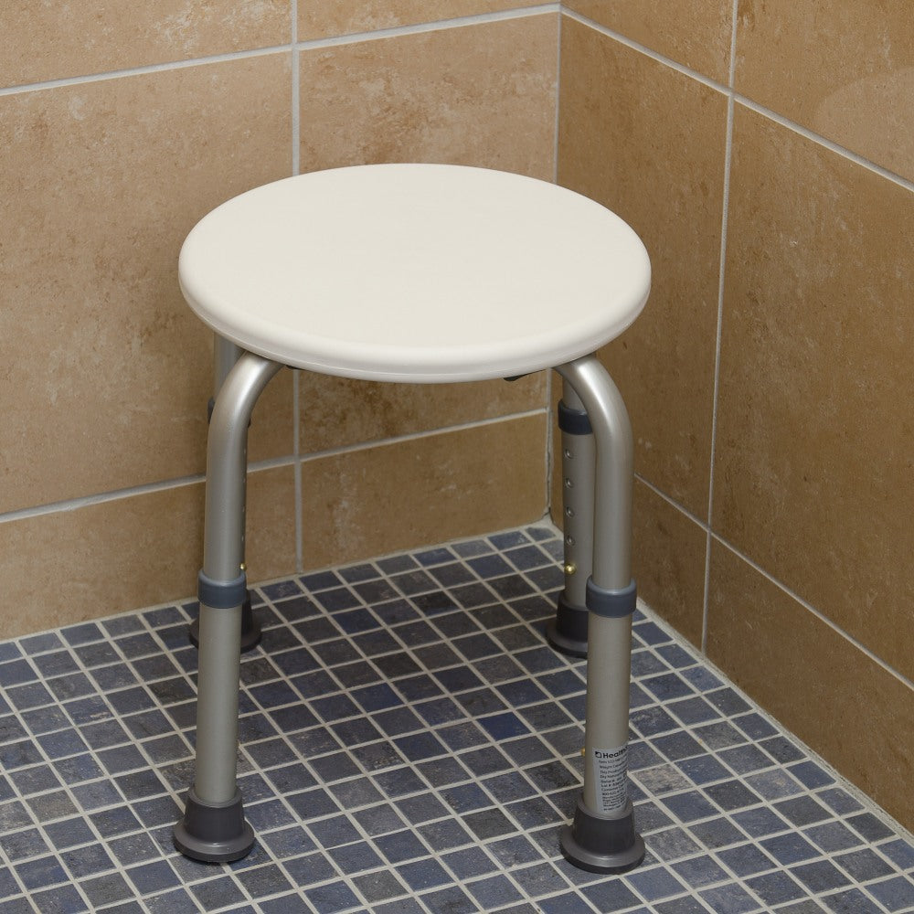 HealthSmart Compact Shower Stool With Germ Protection, 20inH x 6 1/2inW x 6 1/2inD, White