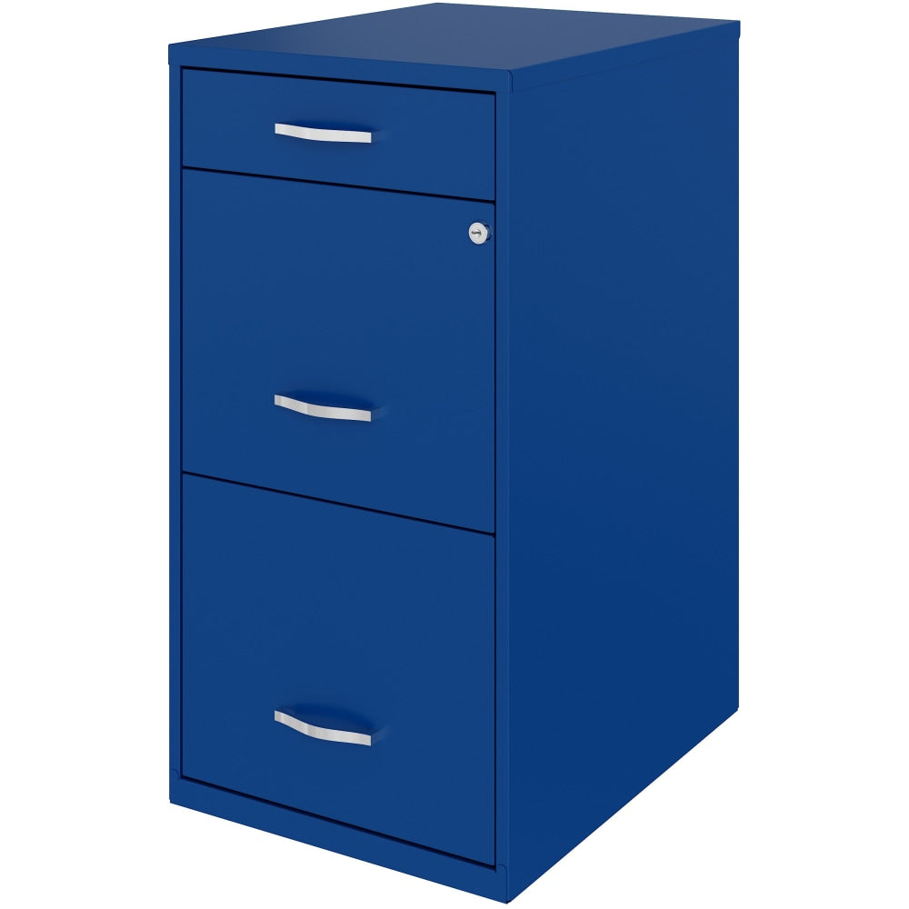 Realspace SOHO Organizer 18inD Vertical 3-Drawer File Cabinet, Blue