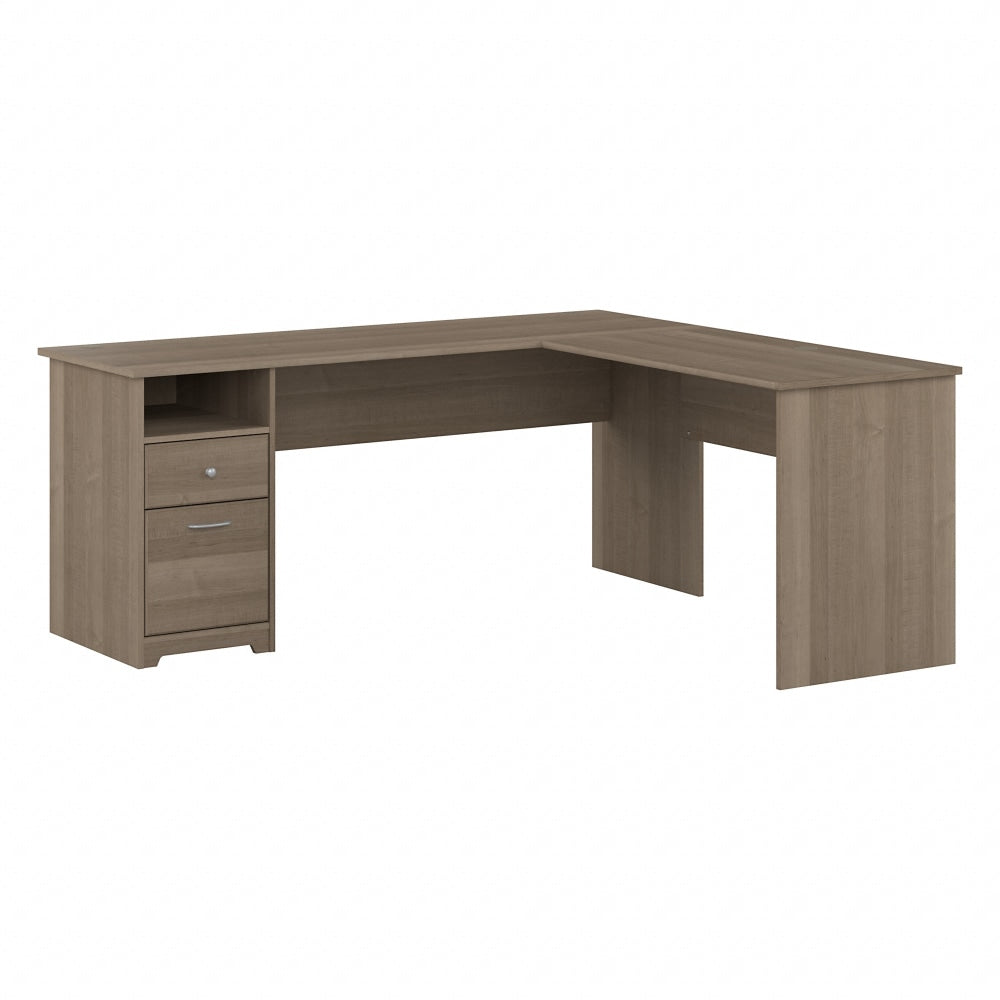 Bush Business Furniture Cabot 72inW L-Shaped Corner Desk With Drawers, Ash Gray, Standard Delivery