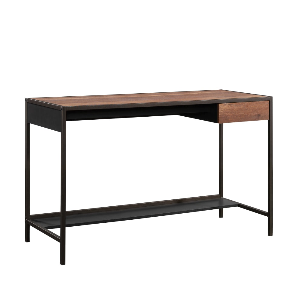 Sauder Boulevard Cafe 49inW Computer Desk With Lower Storage Shelf, Black/Vintage Oak