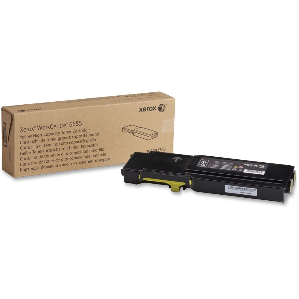 Xerox 6655 Yellow High Yield Toner Cartridge, 106R02746