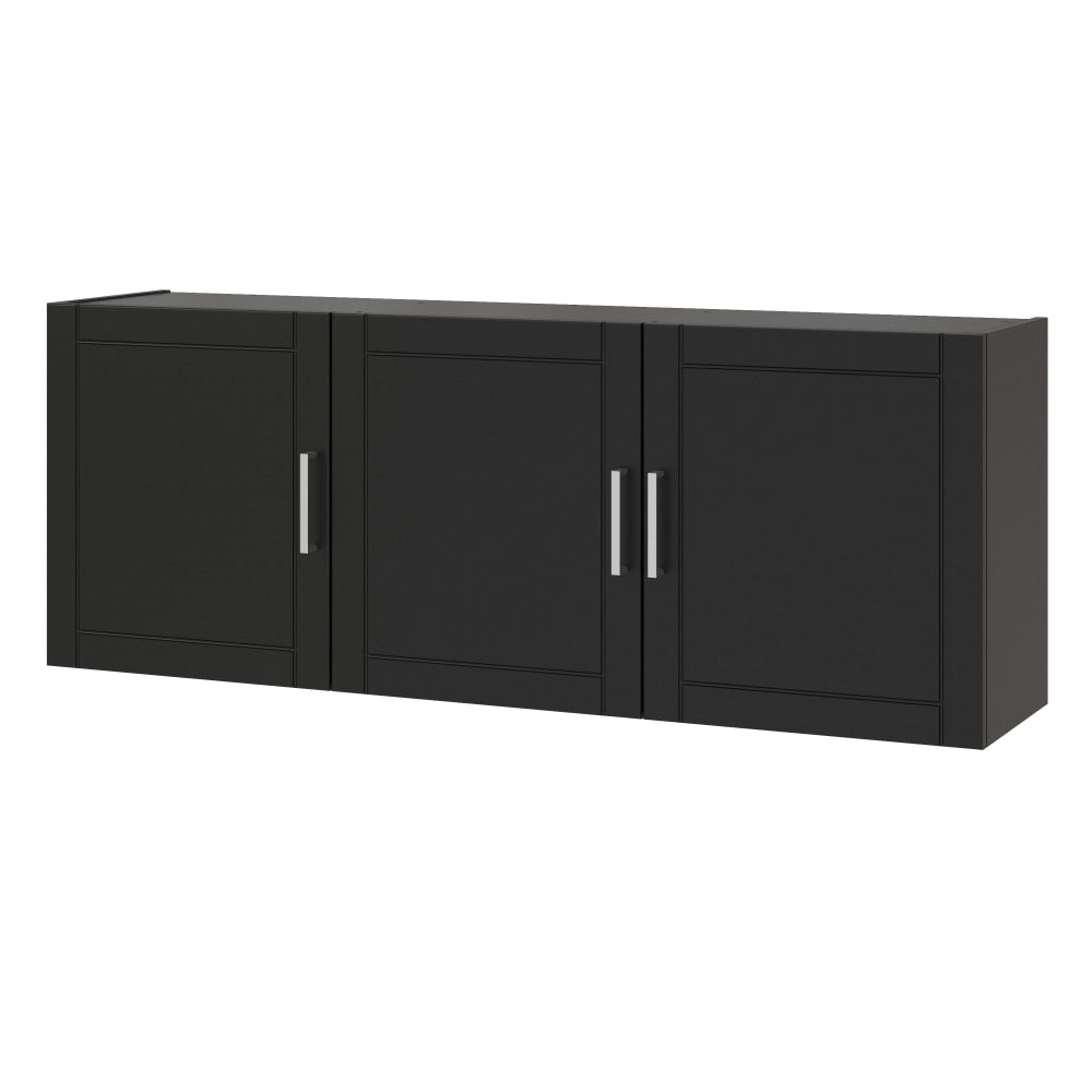 Ameriwood Home Callahan Wall Cabinet, 20-5/16inH x 54inW x 12-1/2inD, Black