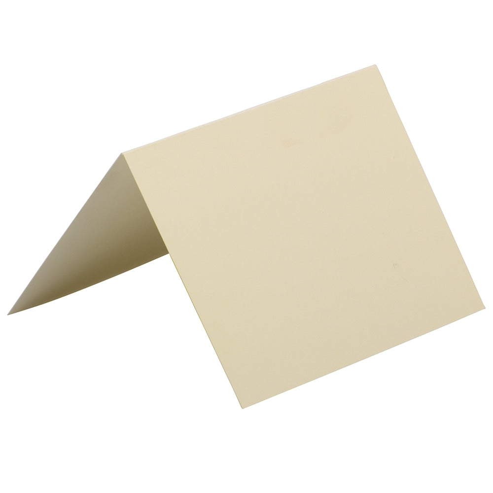 JAM Paper Strathmore Fold-Over Cards, 4 3/8in x 5 7/16in, Ivory, Pack Of 25