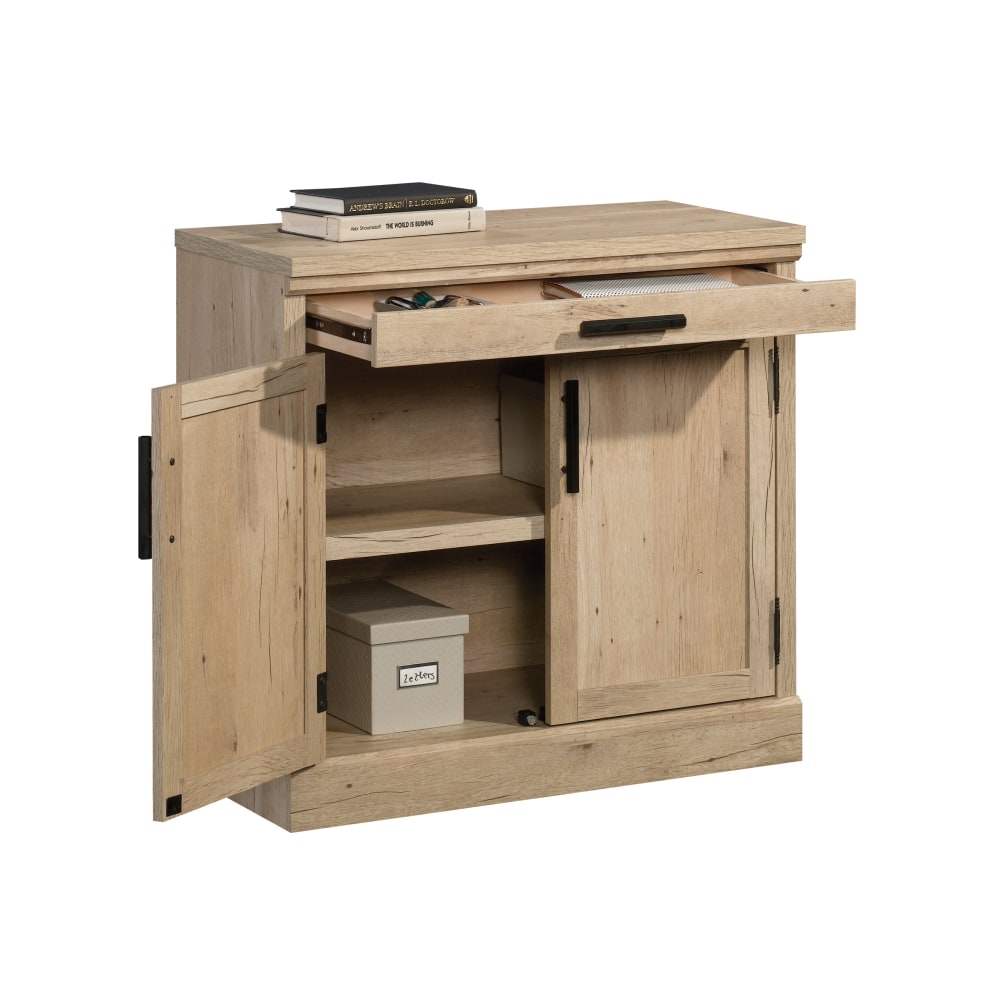 Sauder Mason Peak Utility Stand, 29-3/4inH x 31-5/16inW x 15-7/16inD, Prime Oak