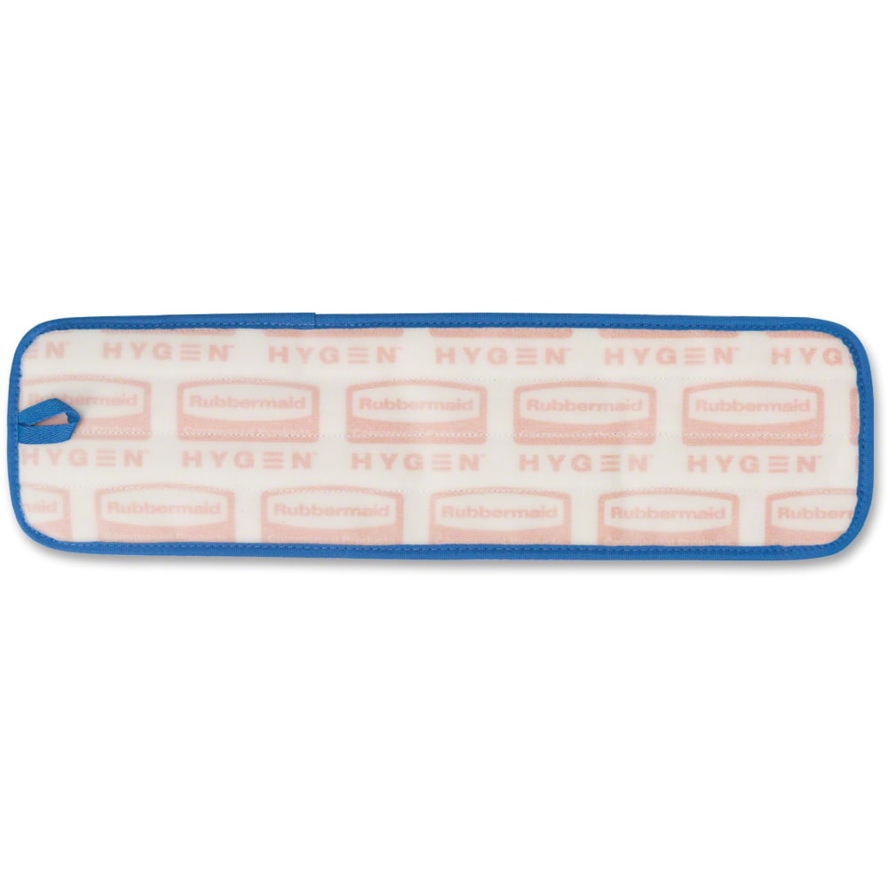 Rubbermaid Commercial Hygen 18in Microfiber Wet Pad - 5.2in Width x 18in Length - Durable - MicroFiber - Blue - 1Each