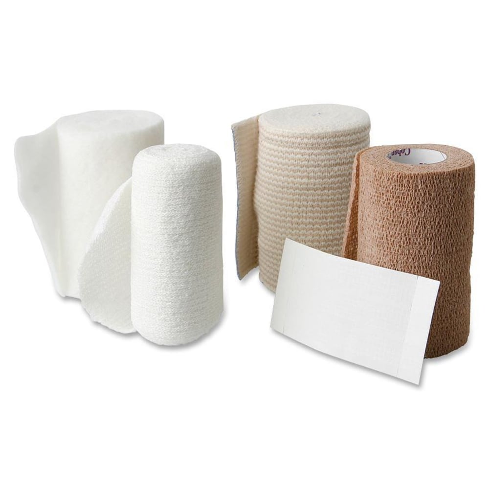 Medline Fourflex 4-Layer Bandage System Kit, Brown/Cream/White