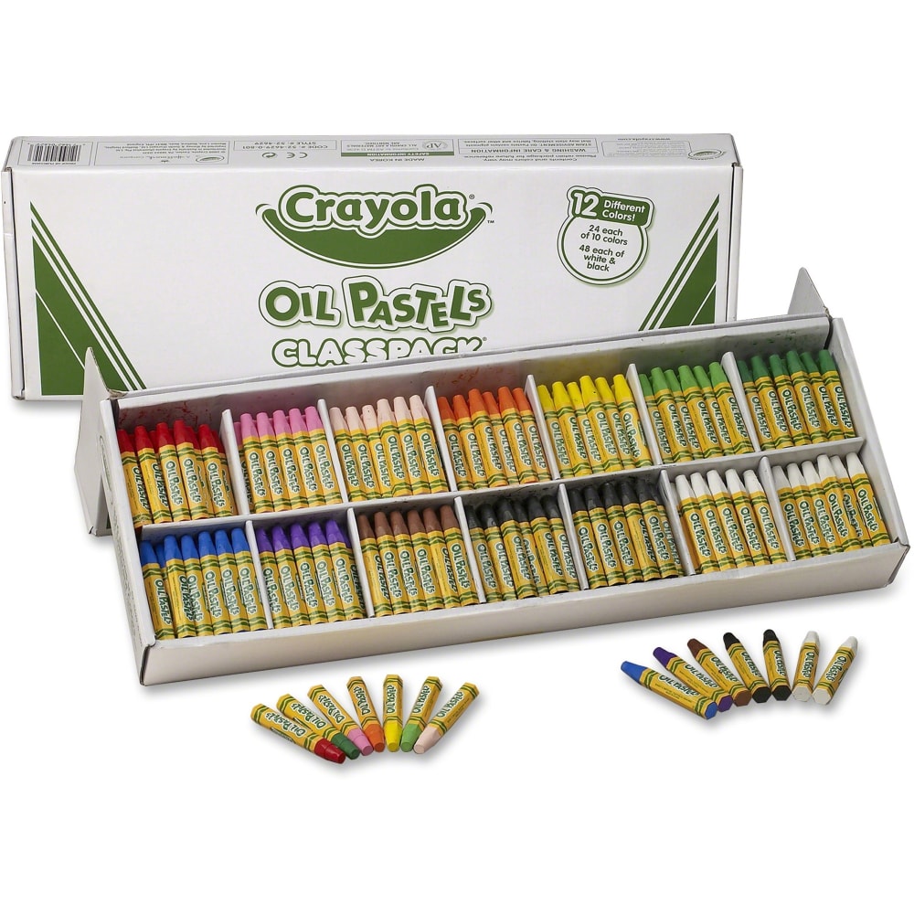 Crayola Oil Pastels Classpack, Assorted Colors, Set Of 336 Pastels