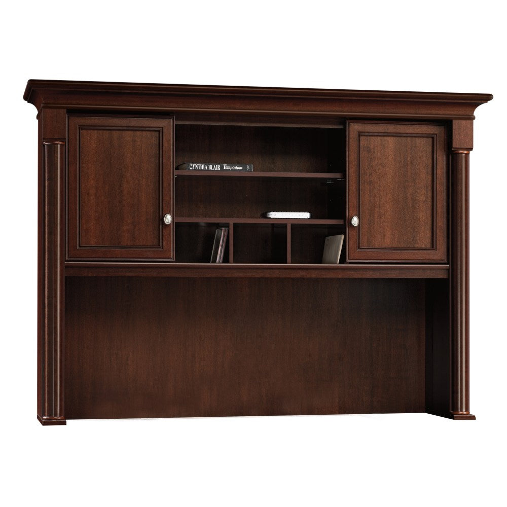 Sauder Palladia Collection Credenza Hutch, Select Cherry